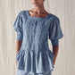 Peplum Top in Organic Cotton