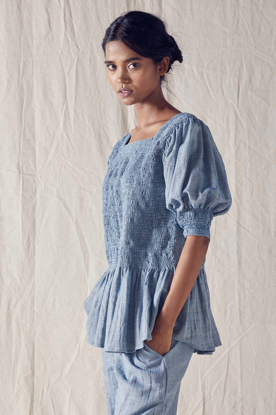 Peplum Top in Organic Cotton