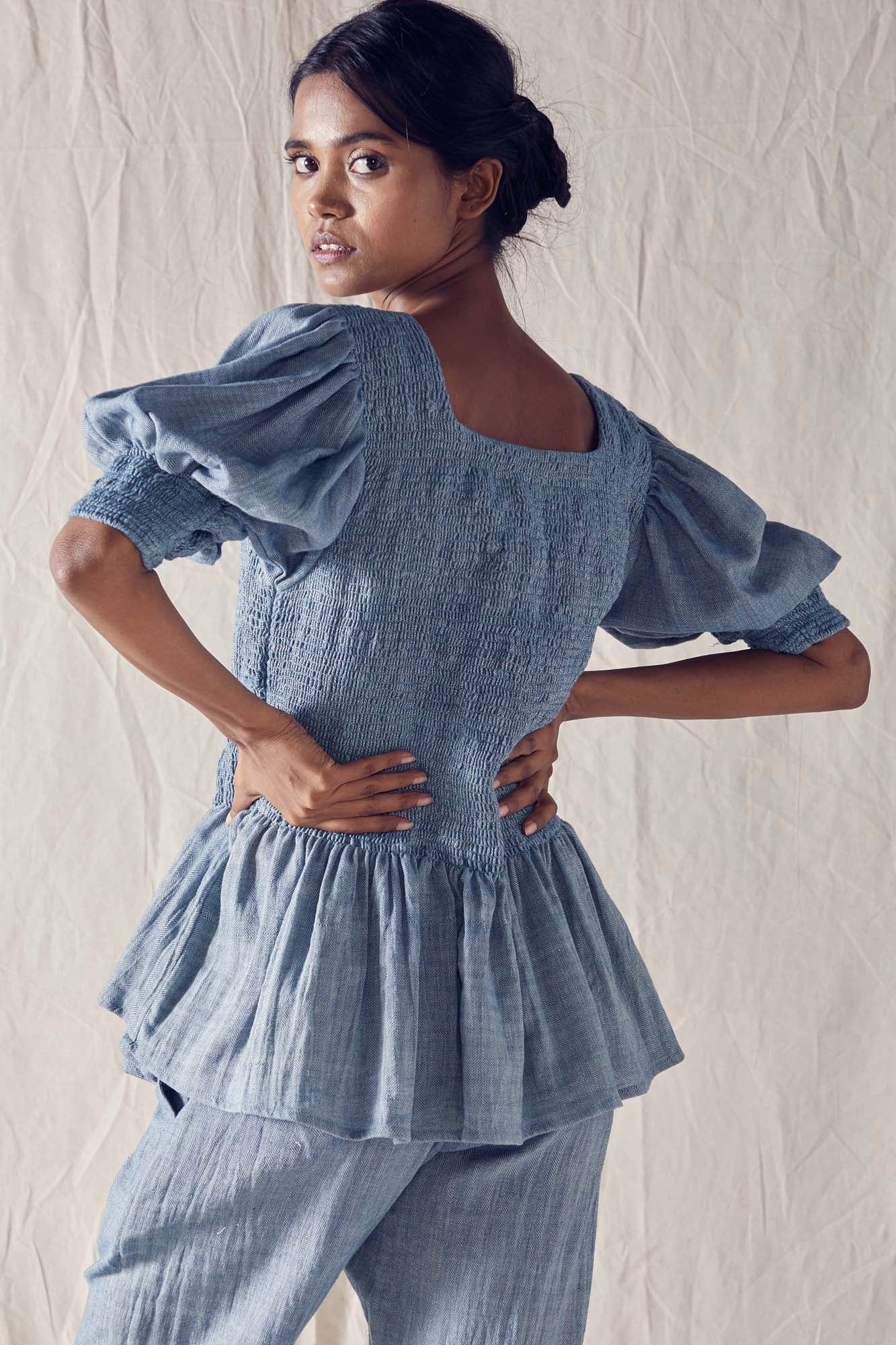 Peplum Top in Organic Cotton