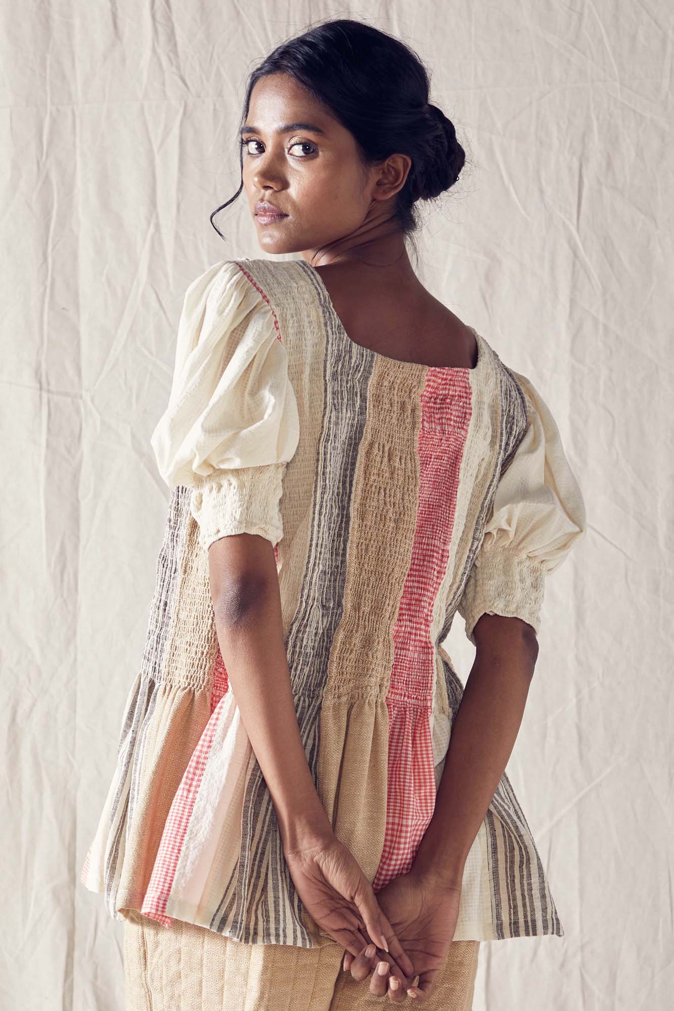 Peplum Top in Organic Cotton