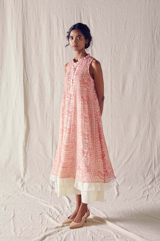 Dusted Pink Batik Sleeveless Dress