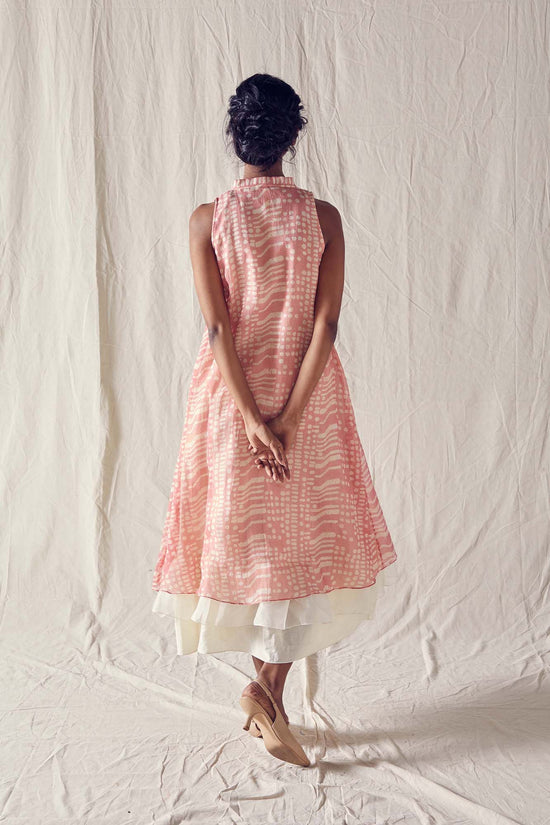 Dusted Pink Batik Sleeveless Dress