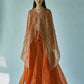 Rust Batik Cape Top In Cotton