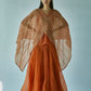 Rust Batik Cape Top In Cotton