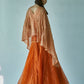 Rust Batik Cape Top In Cotton