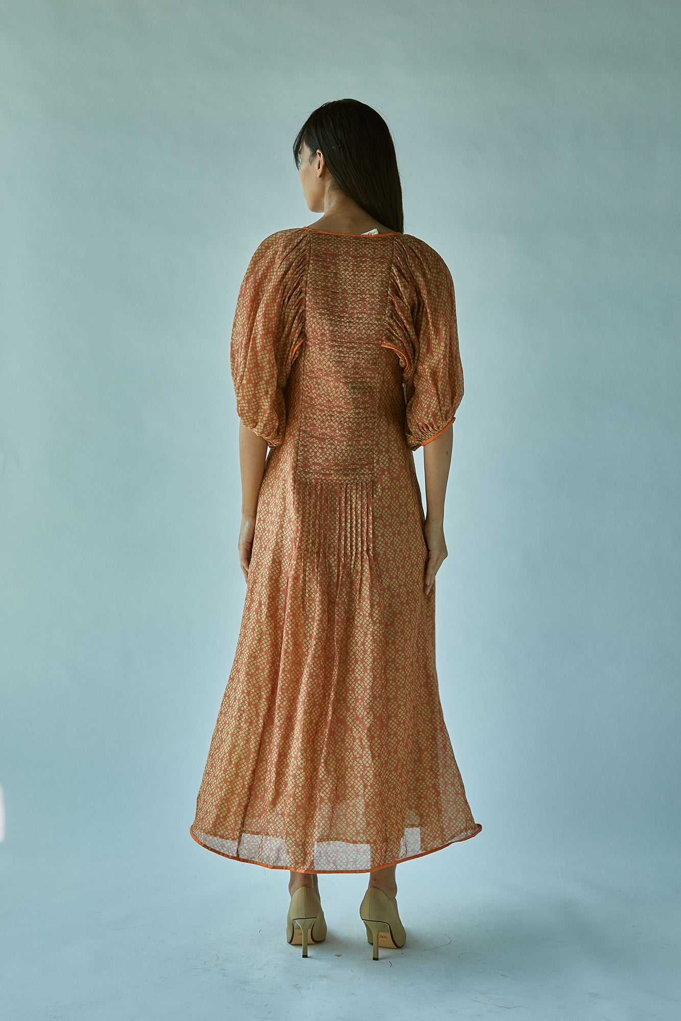 Ballooned Sleeve Batik Cotton