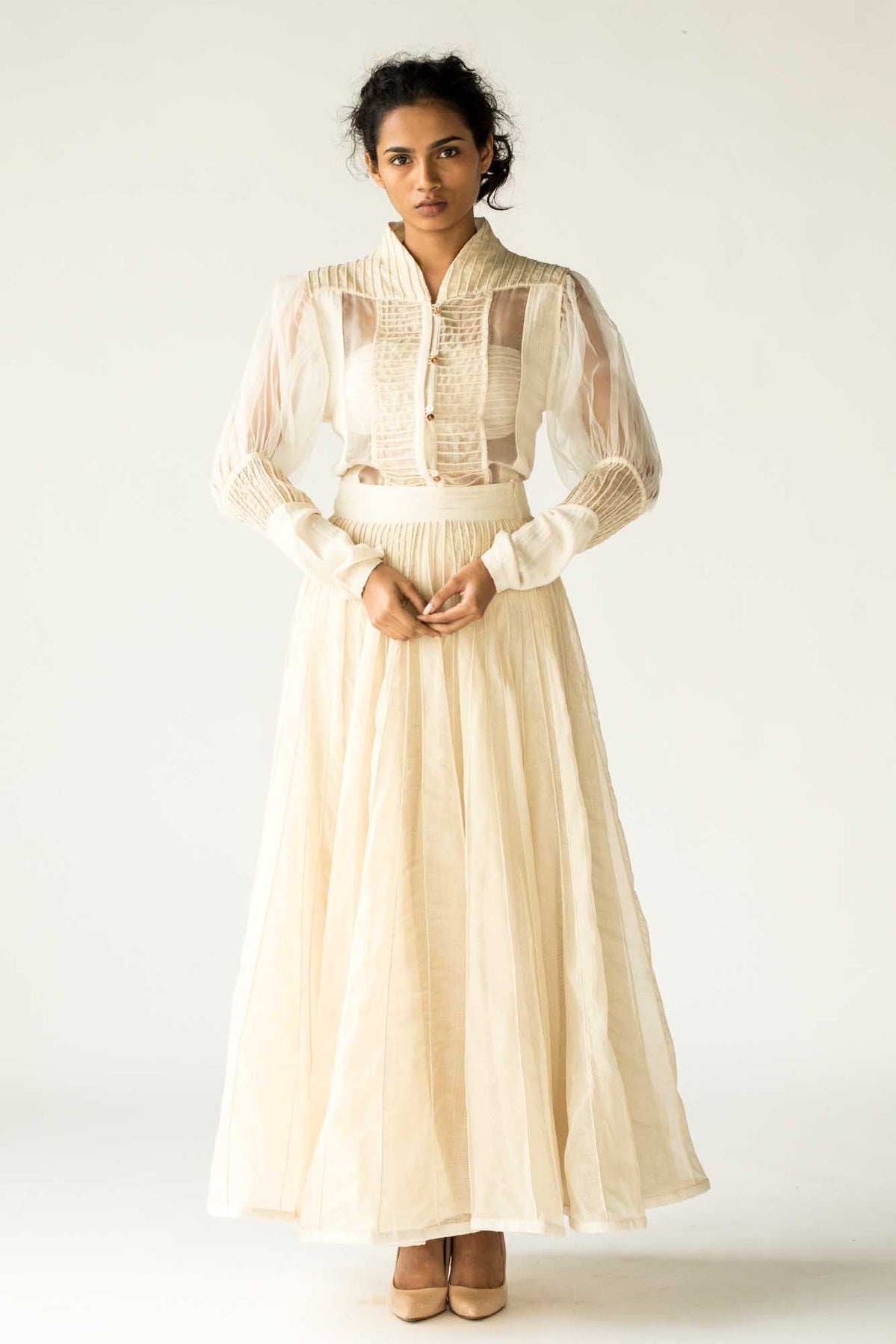 Maxi Skirt In Doria And Cotton