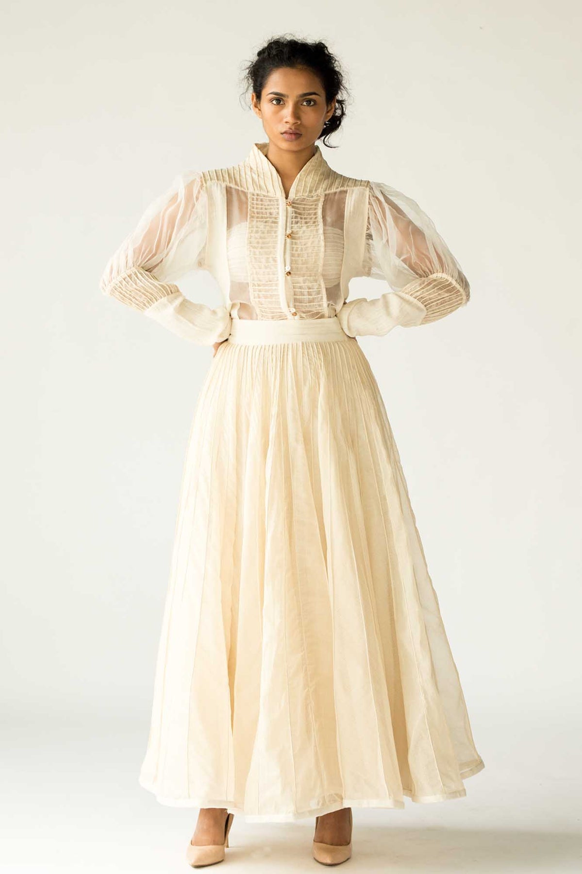 Maxi Skirt In Doria And Cotton