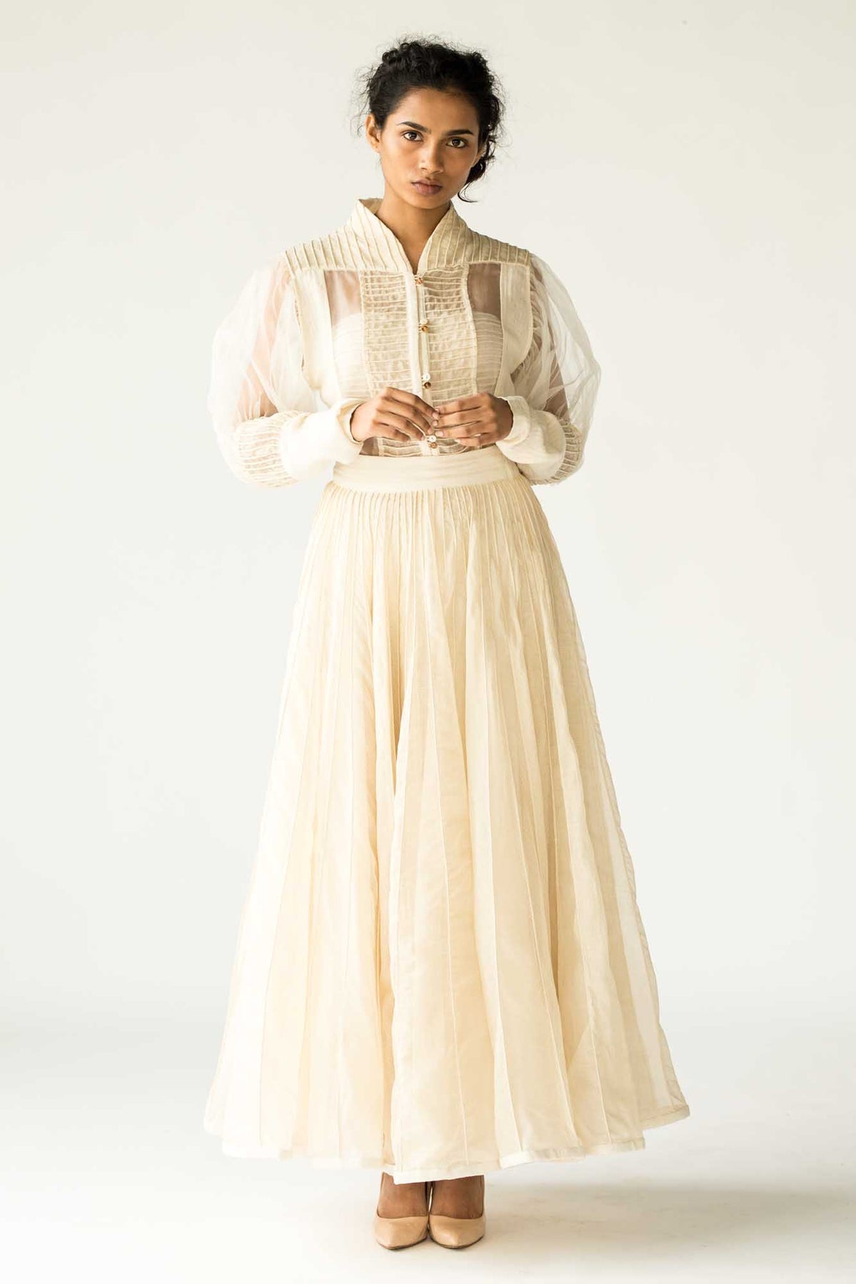 Maxi Skirt In Doria And Cotton