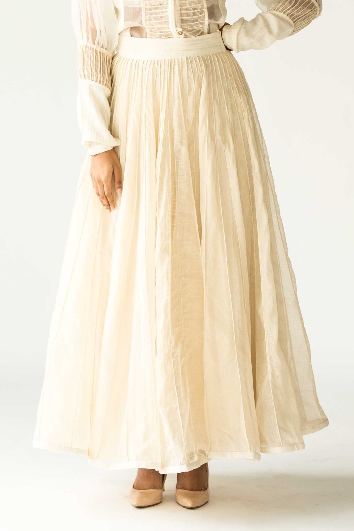 Maxi Skirt In Doria And Cotton