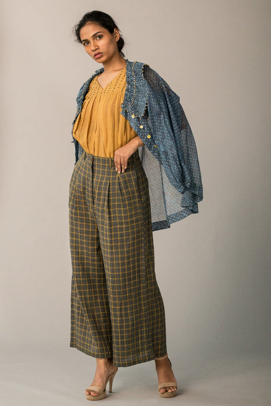 Wide Legged Pants-charcoal Cotton